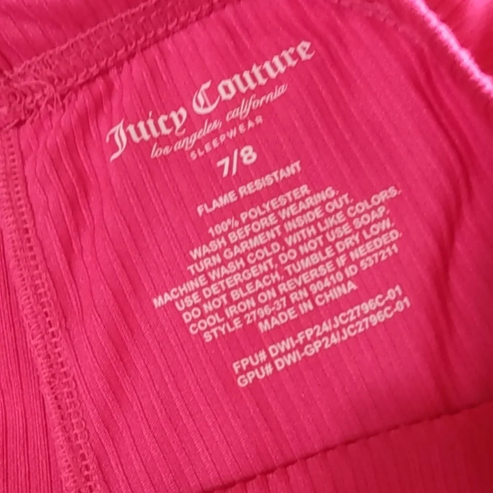 Juicy Couture pajama set • 2-piece • pink‎ rhinestone logo • Girls 7/8 • NWT